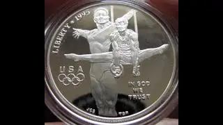 GYMNASTICS Silver DOLLAR 1996 ATLANTA OLYMPICS USA