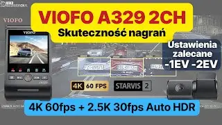 Kamera samochodowa VIOFO A329 2CH @ 4K 60FPS / 4K 30FPS HDR rozszerzony test