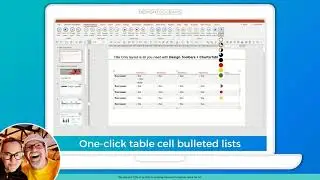 Design Toolbars for PowerPoint: One-click table bullets