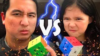 DAD vs 7 YEAR OLD DAUGHTER | Rubik's Cube Head to Head Challenge!!