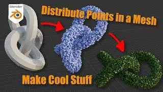 Blender 3.3 LTS: Making and Using a 'Distribute Points In Mesh' Node