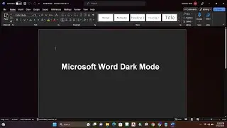 How to enable or disable dark mode in MS Word