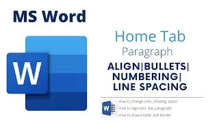 Paragraph | bullets| numbering | how to use bullet | numbering options