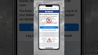 How to Recover Suspended Facebook Account | We've suspended your account 