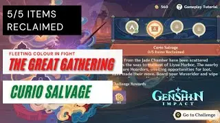 The Grate Gathering Curio Salvage | 5/5 Items reclaimed | Genshin Impact | Fleeting Colors in Flight