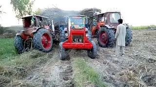 Three tractors are working together | jungle gaoon | Zahid Malangi | vlog