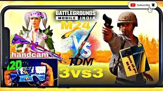 Poco x6 pro 5g BGMI TDM 3V3 gameplay M24 headshot 4 finger handcam dimensity 8300 ultra cpu