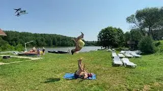 FrontFlip from F2F (attempt 1) акройога в Калуге)