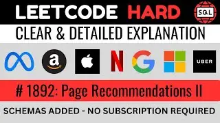 Leetcode HARD 1892 - Page Recommendations 2 : Using JOINs to FILTER TABLES - Explained by EDS