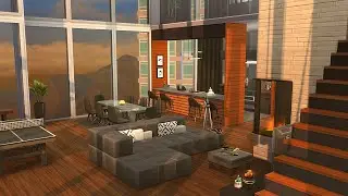 BACHELOR LOFT APARTMENT (IX Landgraab)  🌆 Sims 4 Speed Build Stop Motion (NO CC)