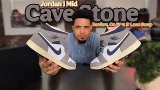 Jordan 1 Mid Cave Stone - Review, On Feet & Lace Swap 