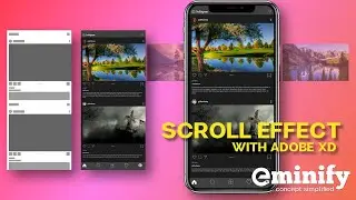 Instagram Scroll Effect with ADOBE XD NEW SCROLL GROUPS - App Design & Prototype Tutorial