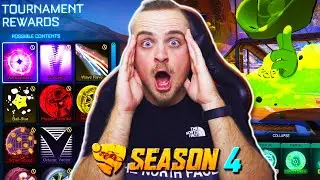 *NEW* Tournament Black Market REWARDS & Getting The ENTIRE Season 4 Rocket Pass in Rocket League!