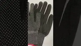 01-085 Перчатки нейлон. Черные  с ПВХ микроточка авт.оверлок "ХОЗЯИН"