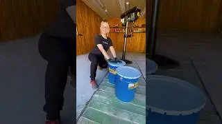 I painted the garage with ROAD PAINT! 