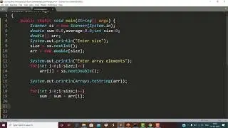 Sum and Average of Array Elements