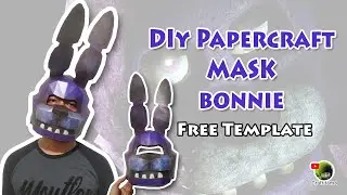 Papercraft Mask Bonnie- Five Nights at Freddy