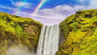 Linda paisagem aos sons da natureza