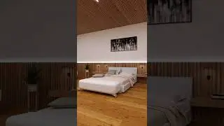 Renderização de Quarto Moderno!  #interiordesign #coronarender #designdeinteriores