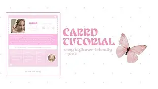 pink one-page carrd tutorial (beginner friendly) ★