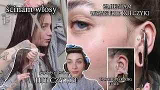 KOMBINUJĘ Z WŁOSAMI ✂️💇🏽‍♀️ - będę żałować? + wymieniam KOLCZYKI / PIERCING TOUR -  VLOG
