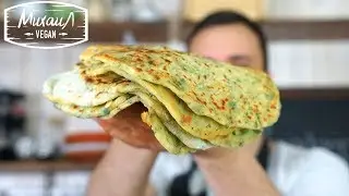 Potato cakes with greens in a pan
