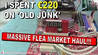I Spent €220 On a load of OLD JUNK At The Flea Market Car Boot Sale!  Can I make Any Money?