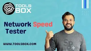 How To Use Network Speed Tester | WWW.TOOLSBOX.COM