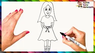 How To Draw A Woman Step By Step 👩 Woman Drawing Easy