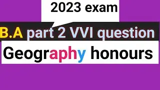 BA part 2 geography honours important question bihar University exam 2023 Brabu geography question