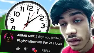 ২৪ ঘন্টা ধরে MINECRAFT খেলে আমি শেষ!! | Minecraft Bangla Subscriber Challenges | SatonYT