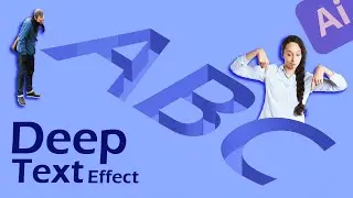 3d Deep Text illustrator | Deep Hole Design Tutorial | 3D Carved Text Effect