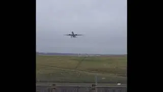 A330 takeoff into the clouds