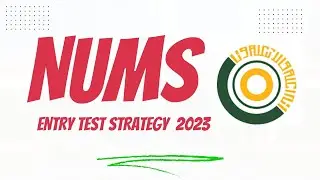 NUMS ( MDCAT 2023) ENTRY TEST STRATEGY  || NUMS SLIP 2023 || MDCAT ( NUMS) 