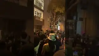 Police firing at protesters Los Angeles