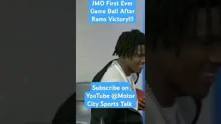 Jameson Williams Reacts to Receiving His First Ever Game Ball After Lions Def Rams!!! #nfl
