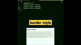 border-style in css | css tutorial 