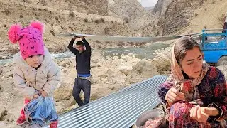 Khosrow and Niloufar's relentless efforts to build a shelter in the mountains  ⛰️🏔