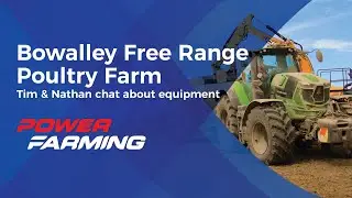 Tim from Bowalley Free Range and Nathan from Power Farming in Timaru talk tractors and equipment