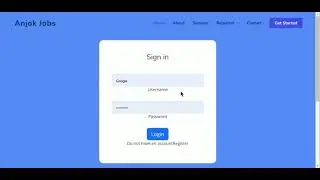 Job Portal creation using django and bootstrap 