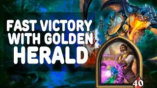 Reno Jackson | Fast victory with Herald of Flame | hearthstone battlegrounds