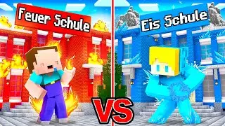 Billy FEUER Schule vs Ukri EIS Schule in Minecraft!