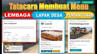 Tatacara membuat menu Lembaga, Lapak dan Pembangunan