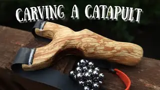 MAKING A CATAPULT - Hand made catapult - making a catapult from wood