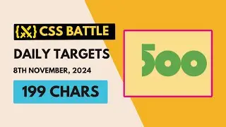 CSS Battle Daily Targets Solution | November 8, 2024 | #html #css #cssbattle