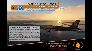 Evento Air Lince vuelo con escolta YMHB - YSSY