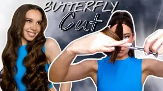 Ich SCHNEIDE meine HAARE! - Butterfly Haircut ✂️✨ | Valeria Greb
