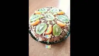 Бисквитный торт с безе и сгущенкой. Рецепт