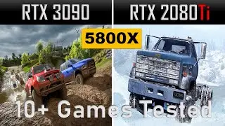Nvidia RTX 3090 VS 2080Ti with Ryzen 5800X in 1440p, 4k | 10 Games Tested