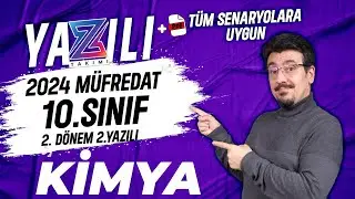 10.SINIF KİMYA 2.DÖNEM 2.YAZILI Hazırlık | 2023-2024 Güncel Yazılı Formatı📂PDF